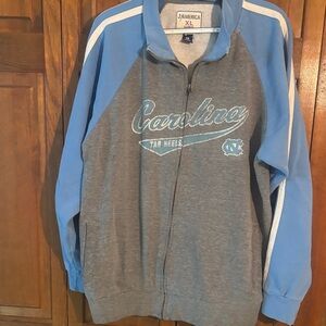 J. America North Carolina Tar Heels Blue and Gray Zip-Up Jacket